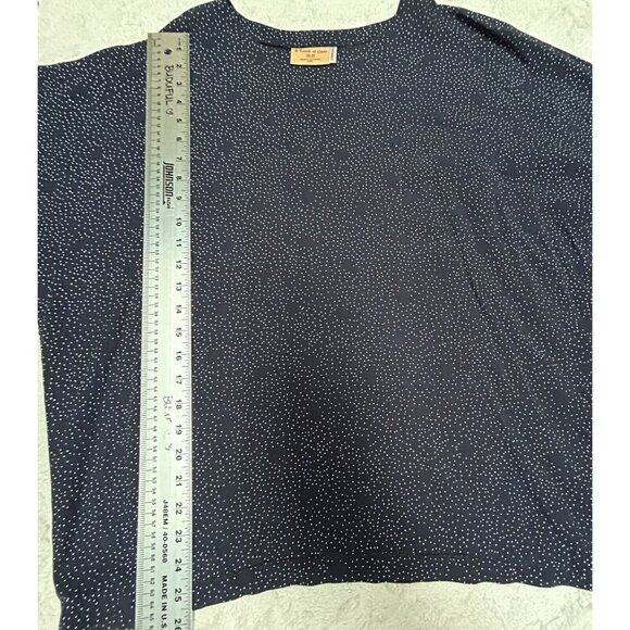 A Touch of Class Women Dot Print Dolman Sleeve Top One Size Fits All Blue Casual - Picture 4 of 8